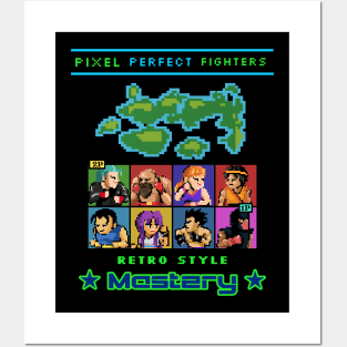 Pixel Perfect Fighters Retro Style Mastery, pixel games Posters and Art